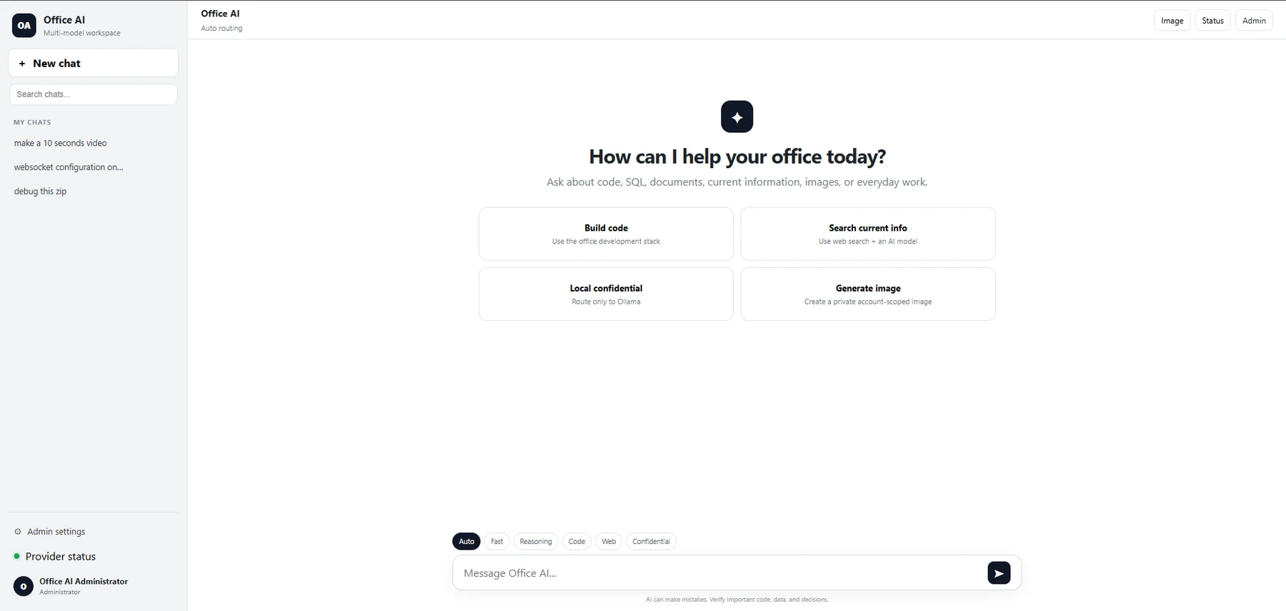 Office AI interface